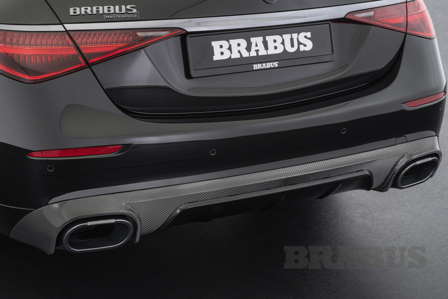 Задний диффузор карбон матовый