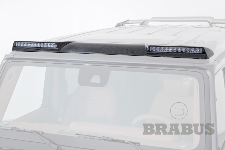 Накладка на крышу с LED фарами. Карбон (глянцевый)