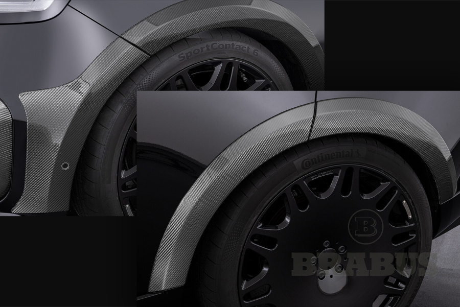 Карбоновые расширители арок (глянцевые). Короткая база.