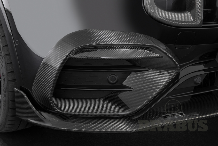 Карбоновые накладки переднего бампера (глянцевые)