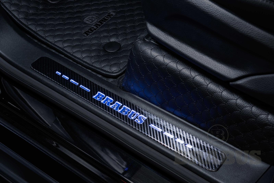 Пороги внутренние с логотипом BRABUS, карбон