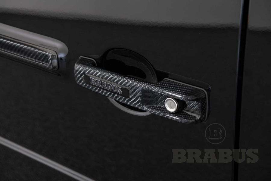 Дверные ручки с логотипом BRABUS. Карбон (глянцевый)