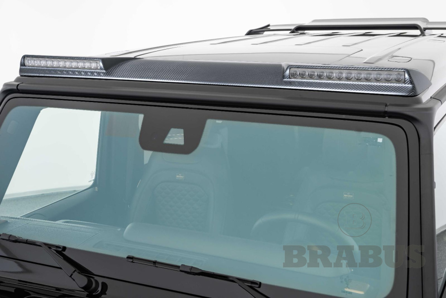 Накладка на крышу с LED фарами. Карбон (матовый)