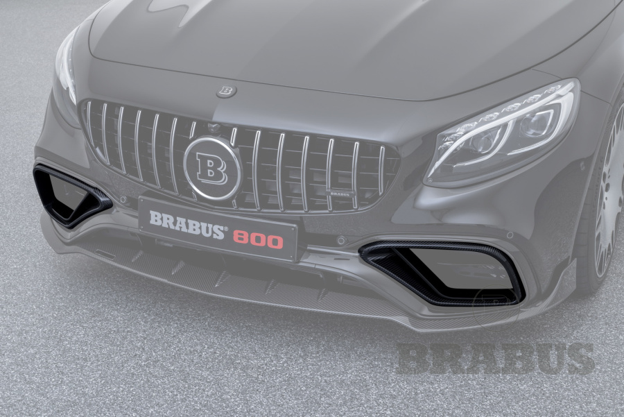 Вставки в передний бампер. Карбон (матовый)