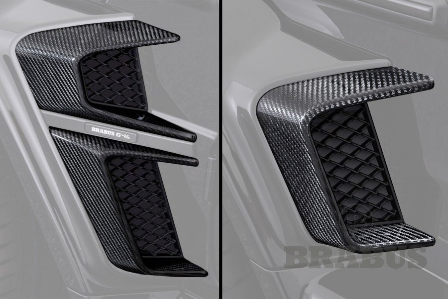 Воздуховоды в передние и задние крылья. Карбон (матовый)