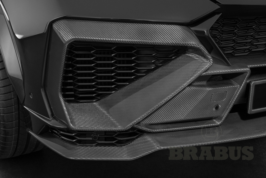 Накладка переднего бампера карбон матовый