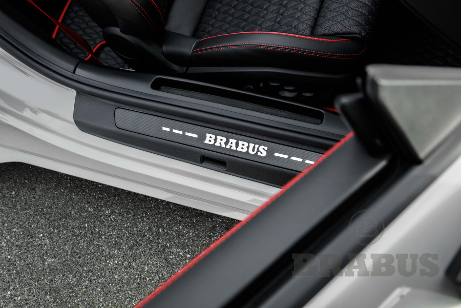 Накладки на внутренние пороги. Карбон