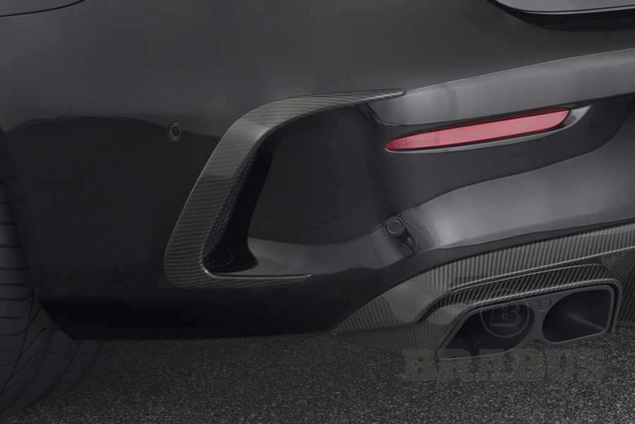 Накладки на задний бампер. Карбон (матовый)