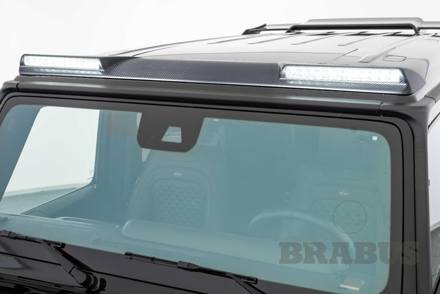 Накладка на крышу с LED фарами. Карбон (матовый)