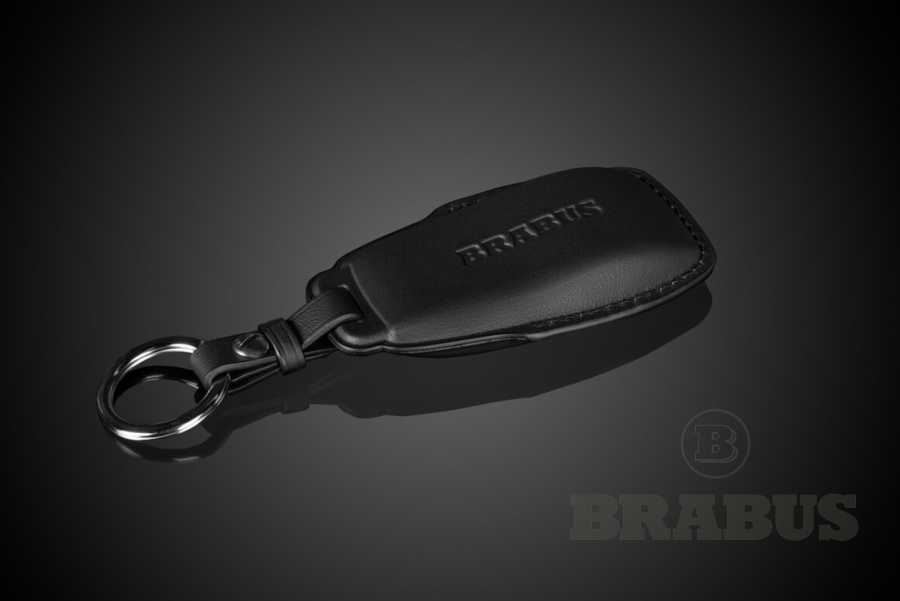 Кожаный черный чехол для ключа