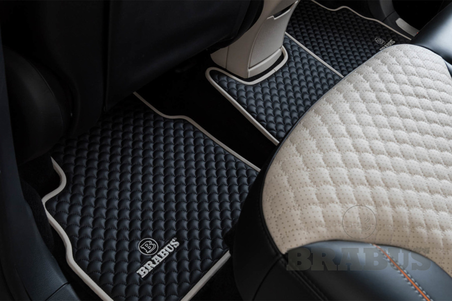 Кожаные стеганые ковры на пол