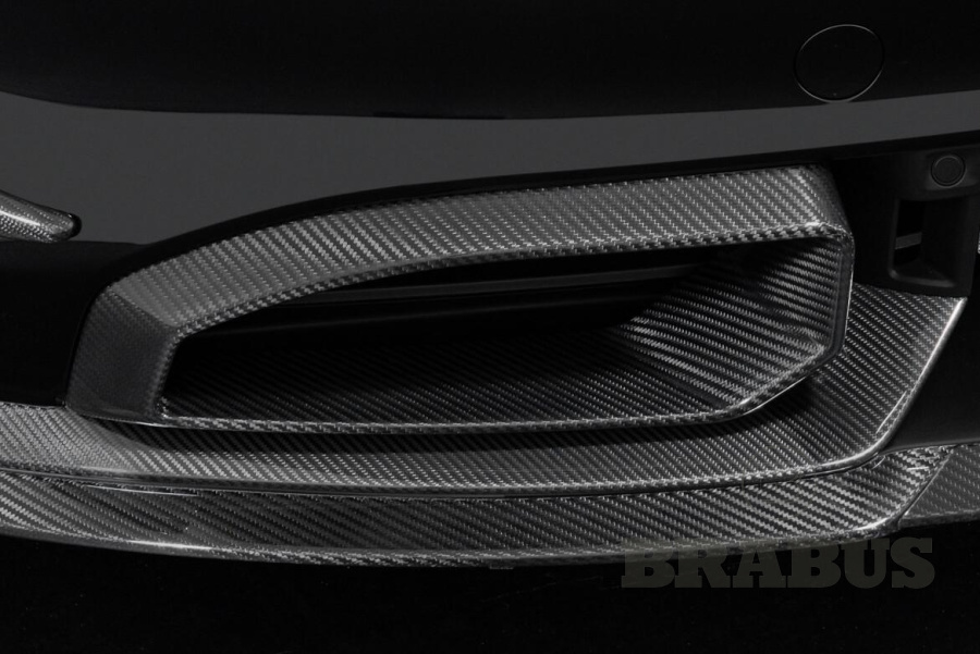 Вставки в передний бампер. Карбон (матовый)