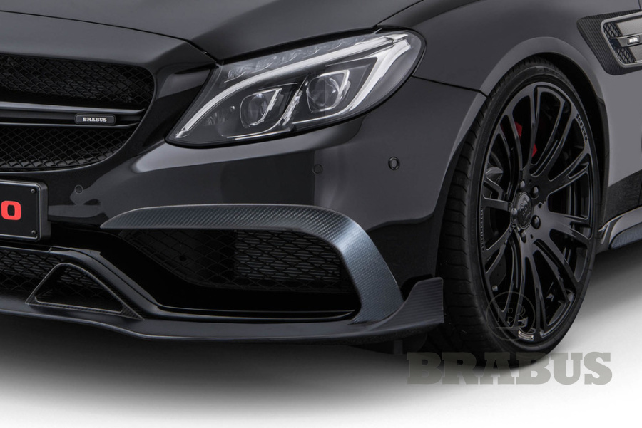 Дополнительные части переднего бампера. Карбон (матовый)