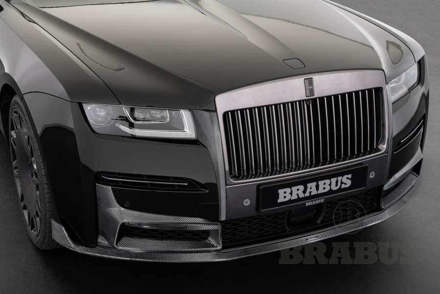 Передний спойлер из карбона (глянцевый)