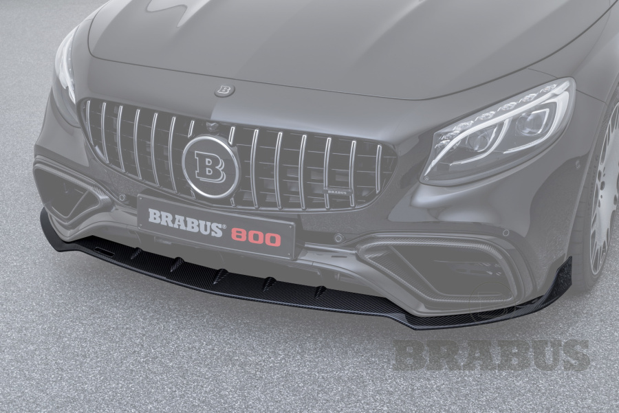 Спойлер переднего бампер. Карбон (матовый)