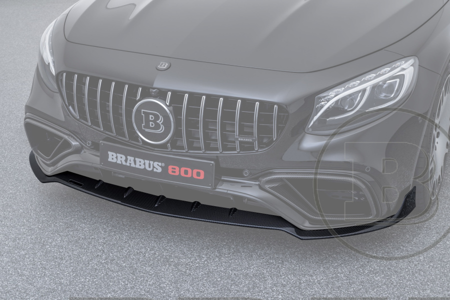 Спойлер переднего бампер. Карбон (матовый)