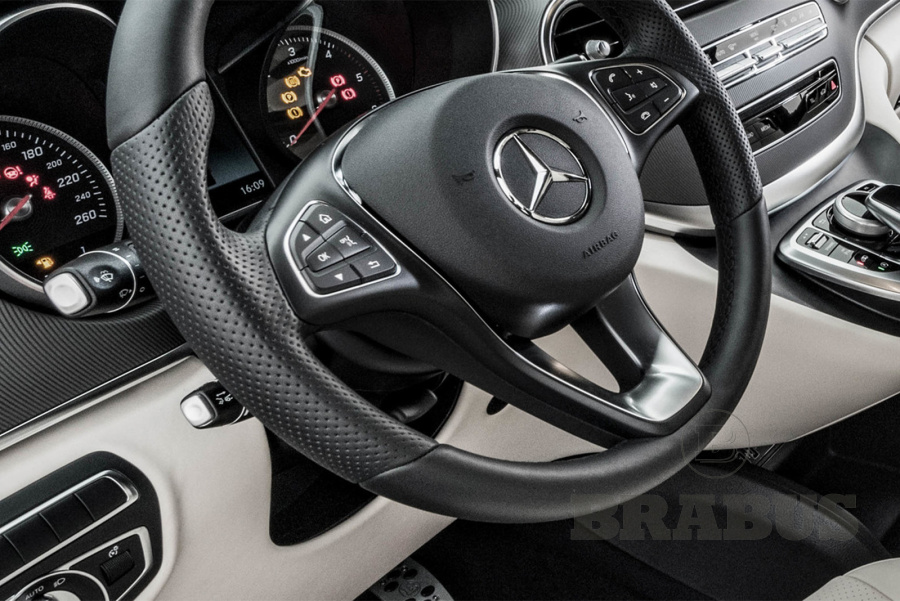 Подушка безопасности руля, отделка кожей