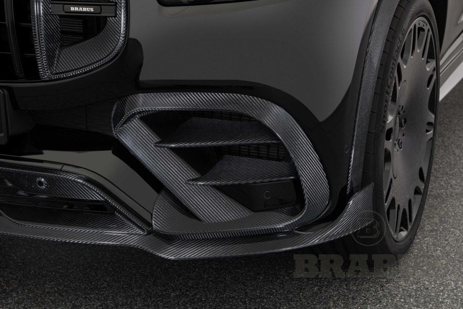 Вставки в передний бампер. Карбон (матовый)