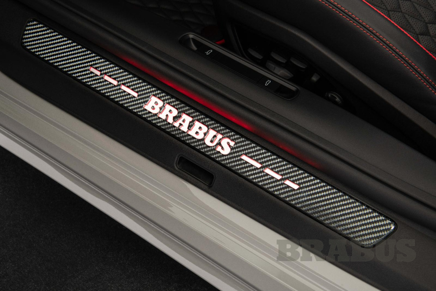 Накладки на внутренние пороги. Карбон