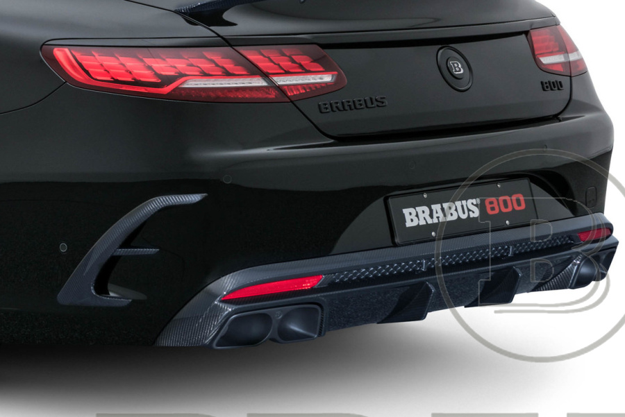 Задний диффузор. Карбон (глянцевый)