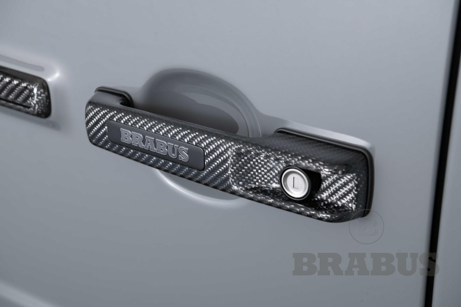 Дверные ручки с логотипом BRABUS. Карбон (глянцевый)