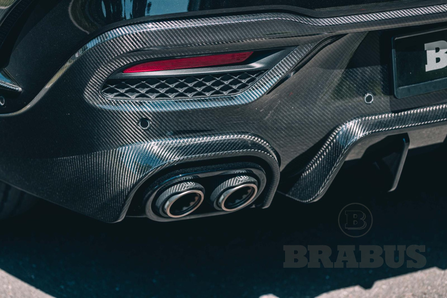 Диффузор заднего бампера. Карбон (глянцевый)