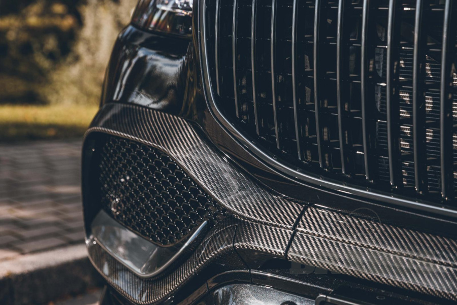 Накладки на передний бампер. Карбон (глянцевый)