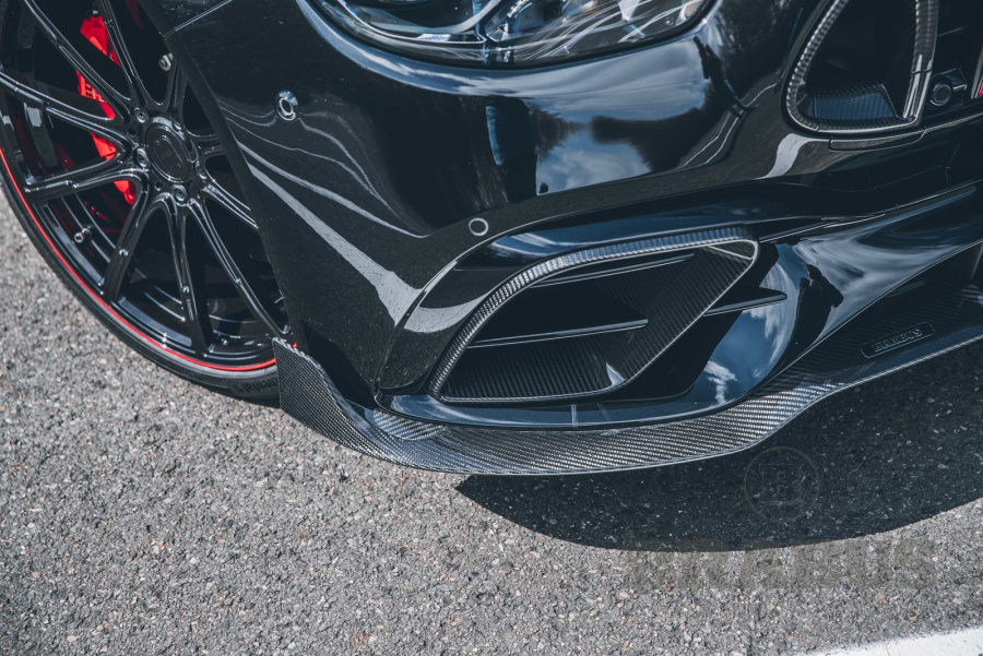 Спойлер переднего бампер. Карбон (матовый)