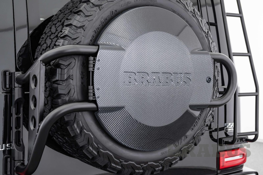 Держатель запасного колеса. Карбон (глянцевый)