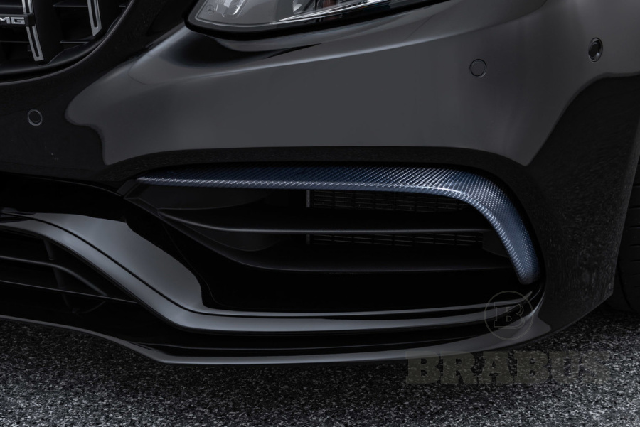 Дополнительные части переднего бампера. Карбон (глянцевый)