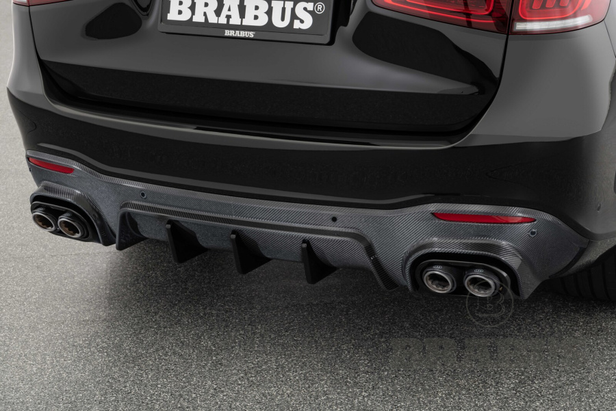 Диффузор заднего бампера. Карбон (матовый)