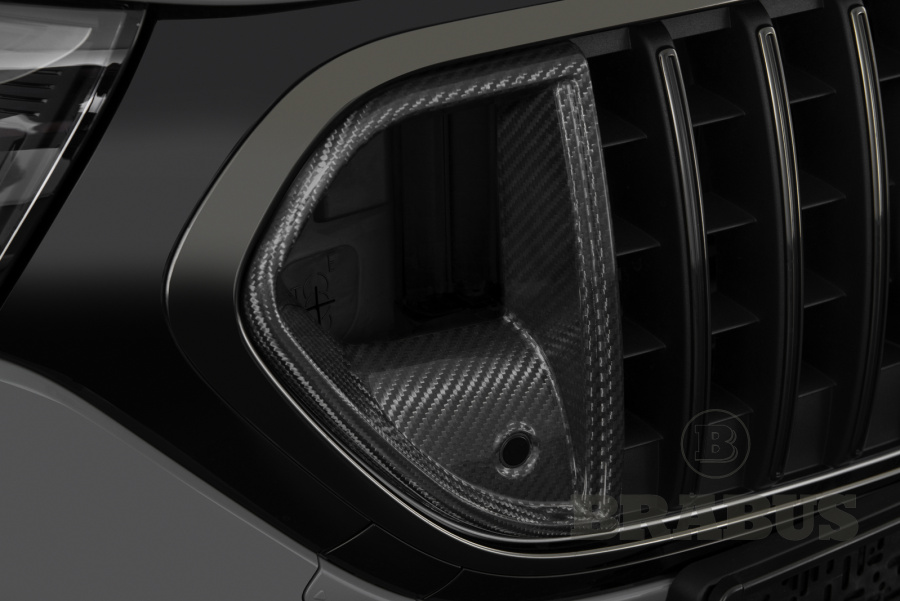 Карбоновые вставки в решетку радиатора (матовые)