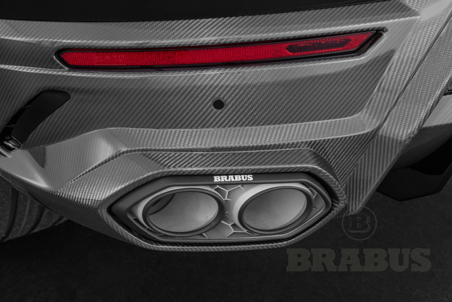 Задний диффузор карбон матовый