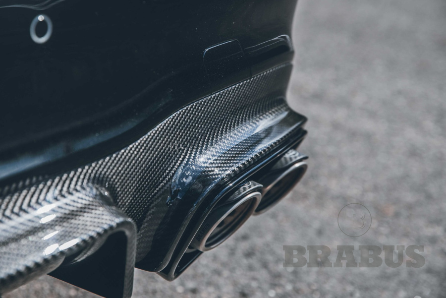 Диффузор заднего бампера. Карбон (матовый)