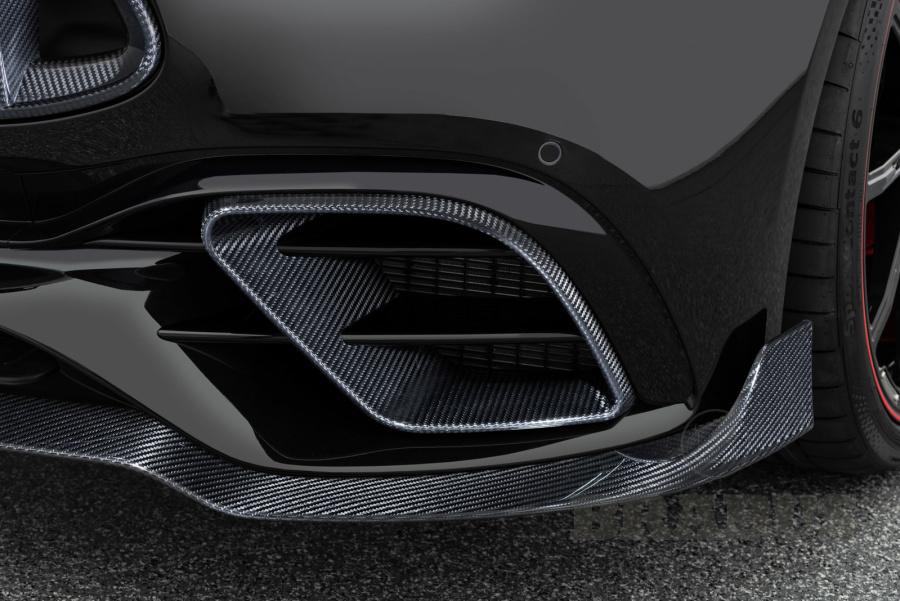 Вставки в передний бампер. Карбон (матовый)